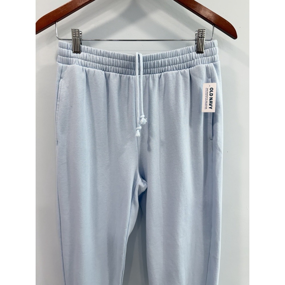 Old Navy Jogger Sweatpants Small Light Blue Cotton Blend Lounge NWT Pockets - Picture 3 of 9